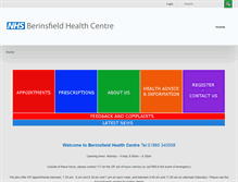 Tablet Screenshot of berinsfieldhealthcentre.nhs.uk